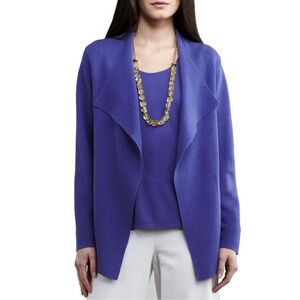 Eileen Fisher Silk Interlock Cascade Cardigan
Sweater Jacket Iris Blue sz Small
